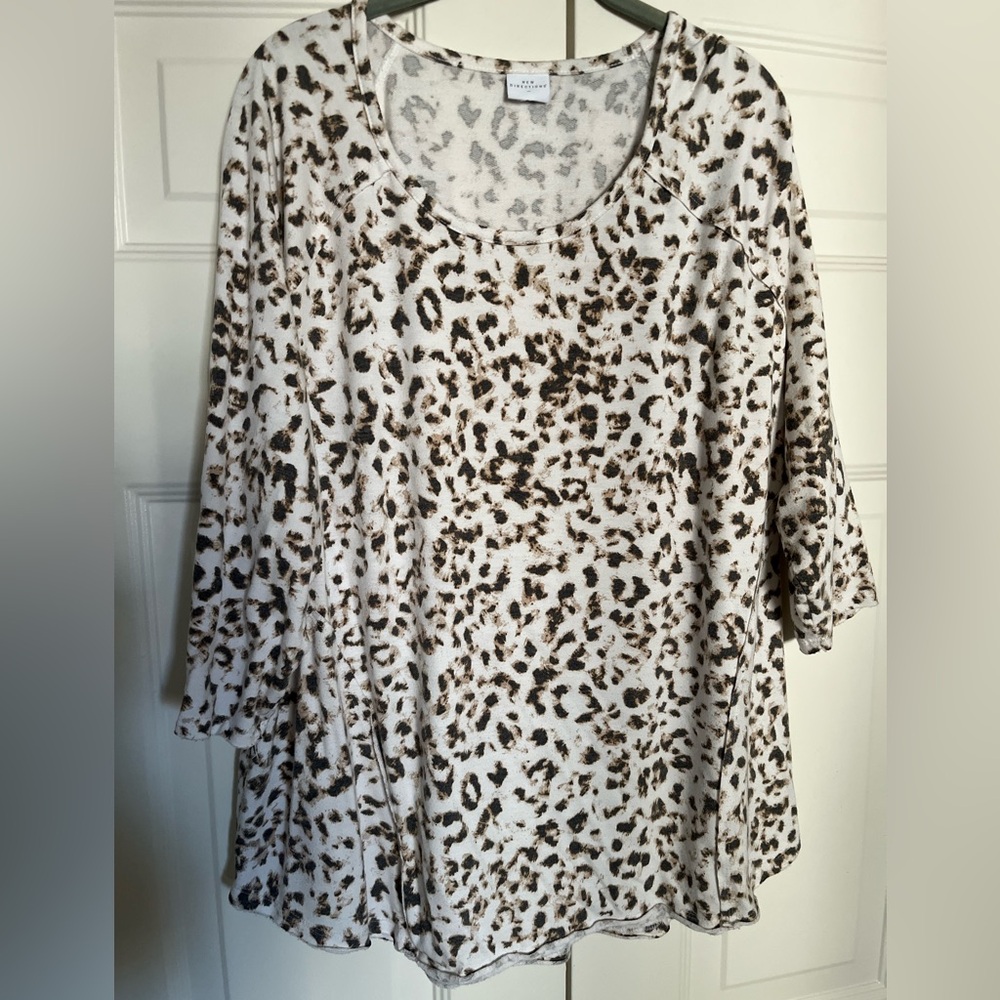 New Directions Animal Print Top